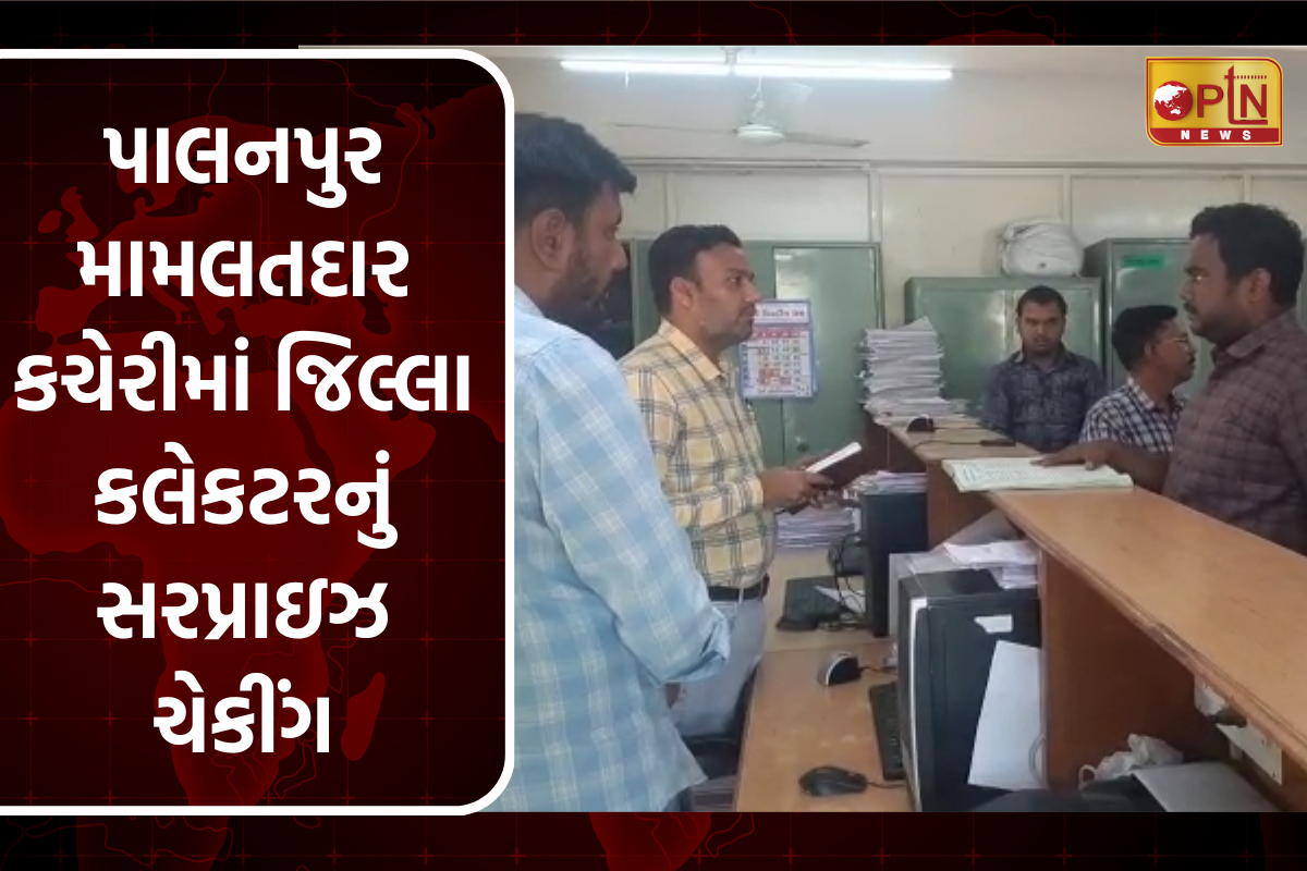 Surprise checking of District Collector in Palanpur Mamlatdar office